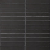 Bedrosians Le Cafe 1" x 6" Straight Stack Mosaic Matte  Black
